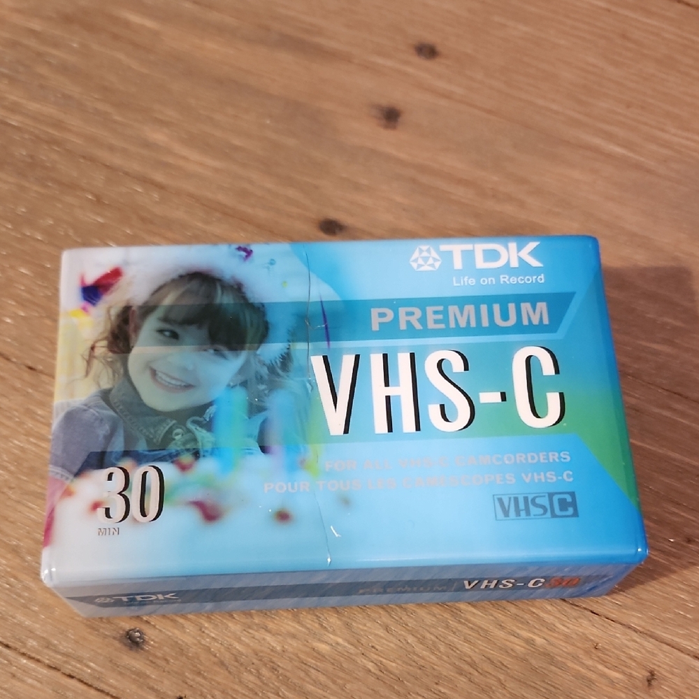 TDK Premium VHS-C Tape 30 Minutes Camcord Tapes